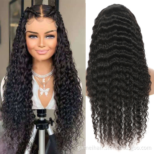 Mink Brazilian Human Glueless HD Lace Wig Unprocessed 12A Virgin Cuticle Aligned Hair 360 13x4 13x6 Lace Frontal Water Wave Wig